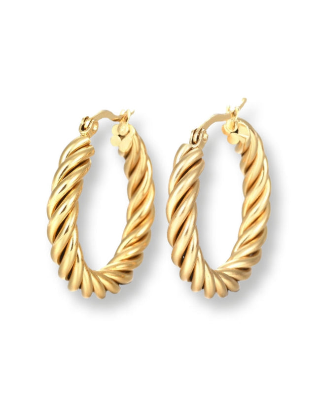 Emma Twisted Hoop Earrings