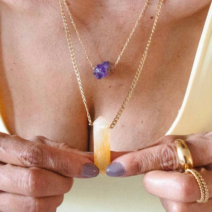 Overcome Citrine Crystal Necklace