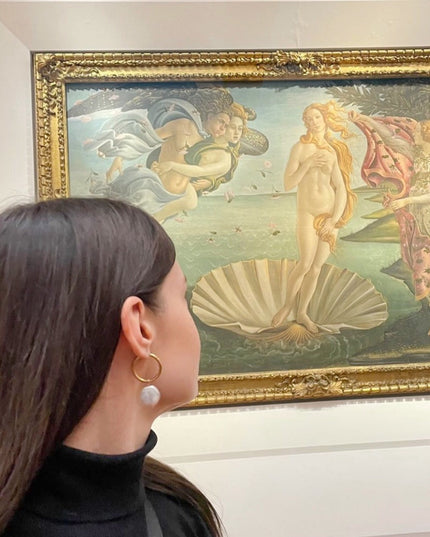 La Lola Pearl Hoop Earrings