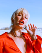 14 to 16 inches / White - Stainless Steel