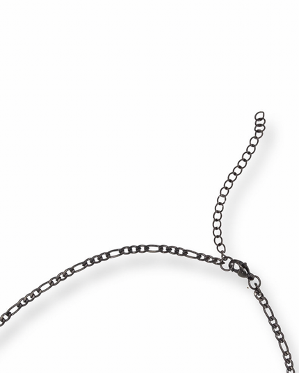 3MM Black Figaro Chain Necklace