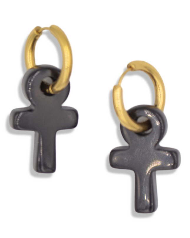 The Eternal Guardian Hoop Earrings – Strength in Every Step