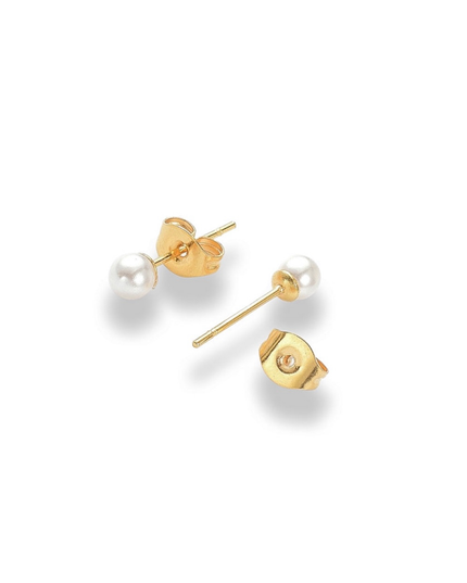 4 mm Organic Pearl Stud Earrings