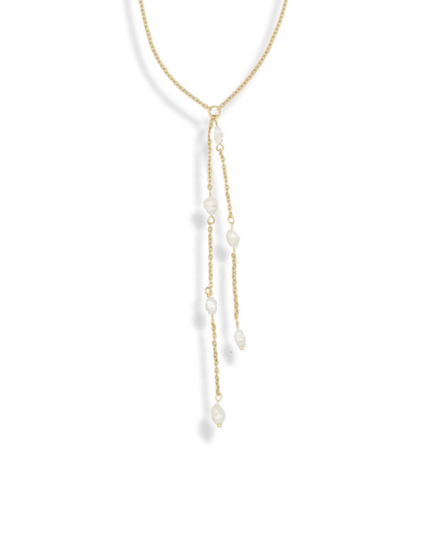 Sol Pearl Lariat Necklace - Freshwater Pearls