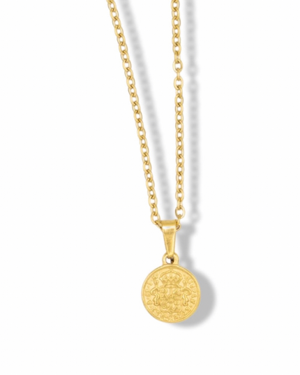 Mini By the Grace of God King of Spain Coin Necklace