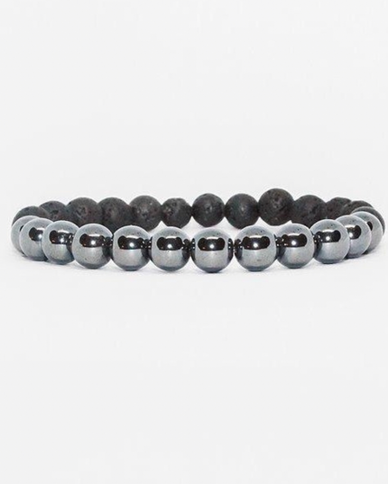 Serenity Bracelet – Hematite + Onyx / Lava